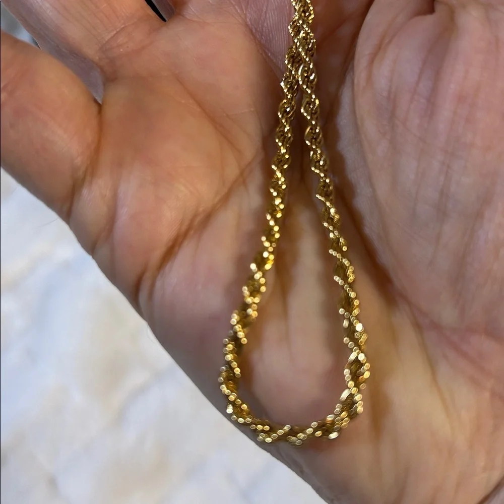 Monet Twisted Gold Necklace 24”